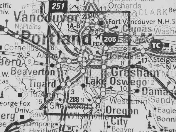 Portland Eua Mapa Fundo — Fotografia de Stock