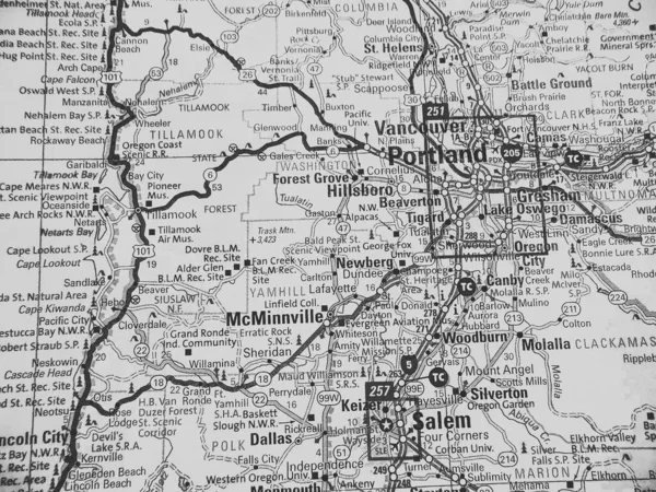 Portland Eua Mapa Fundo — Fotografia de Stock