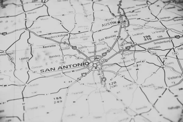 San Antonio Estados Unidos Mapa Fondo Viaje —  Fotos de Stock