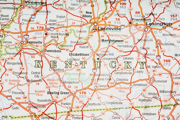 Kentucky State Usa Map Background — 스톡 사진