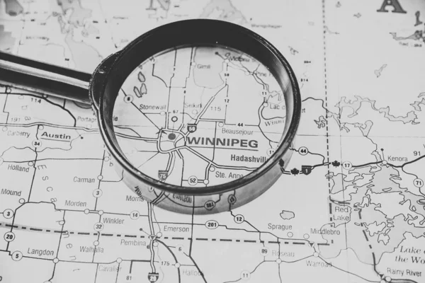 Winnipeg Sur Carte — Photo