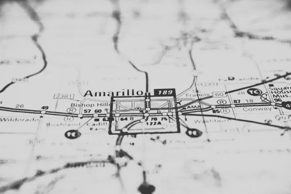 Amarilo Karte Usa Hintergrund Reise — Stockfoto