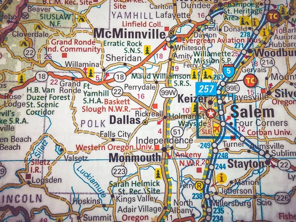 Salem Usa Map — Stock Photo, Image