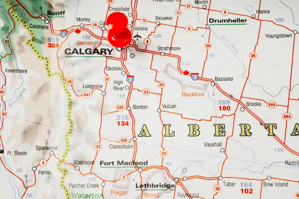 Alberta Estado Mapa —  Fotos de Stock