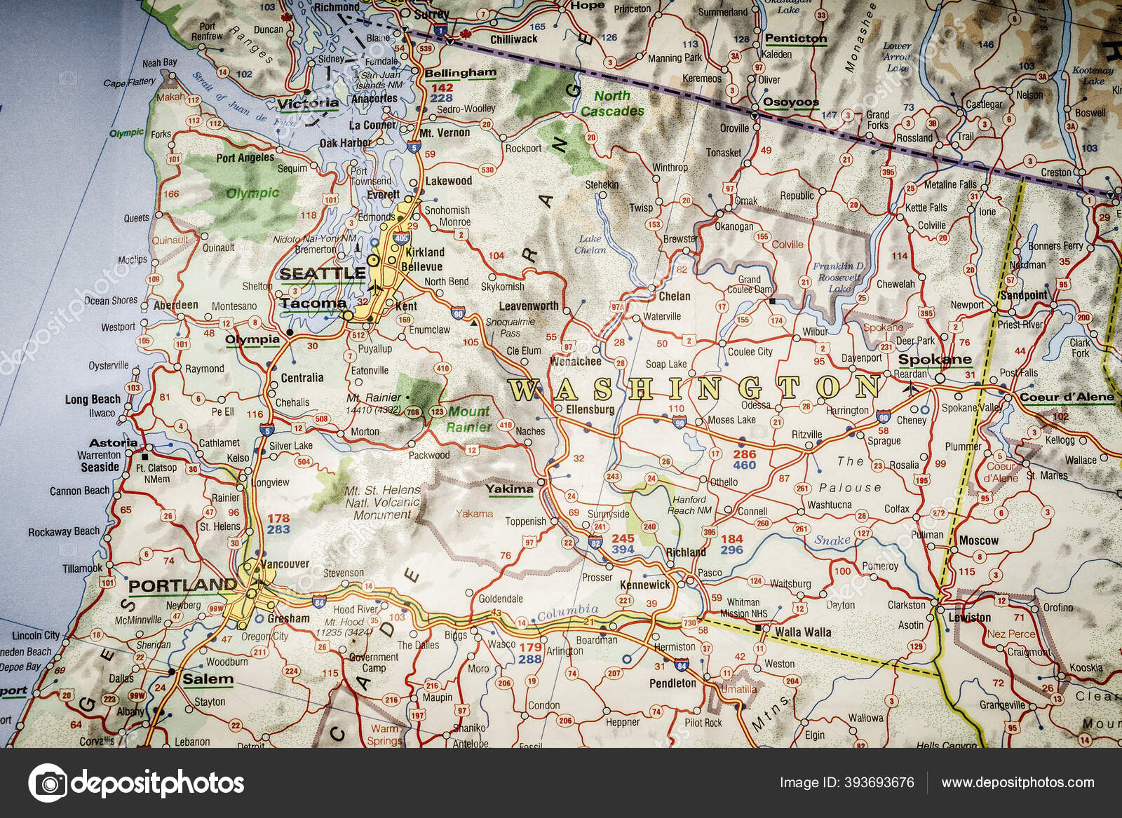 Seatle Washington Map Stock Photo by ©aallm 393693676