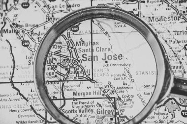 San Jose Usa Haritası, Atlas Seyahat Arkaplanı