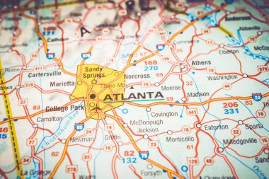 Atlanta ABD haritası arka planı