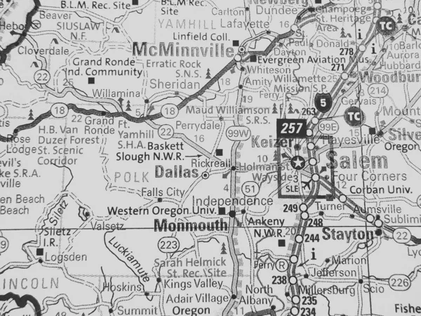 Salem Estados Unidos Mapa —  Fotos de Stock