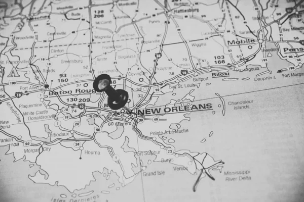 New Orleans Usa Map Background — Stock Photo, Image