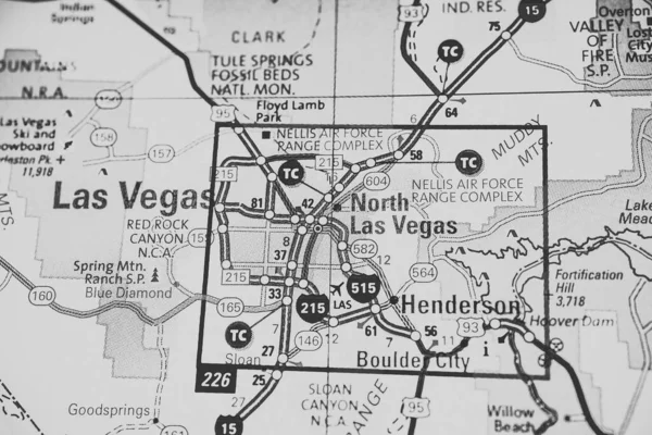 Las Vegas Map Usa Background Travel — Φωτογραφία Αρχείου