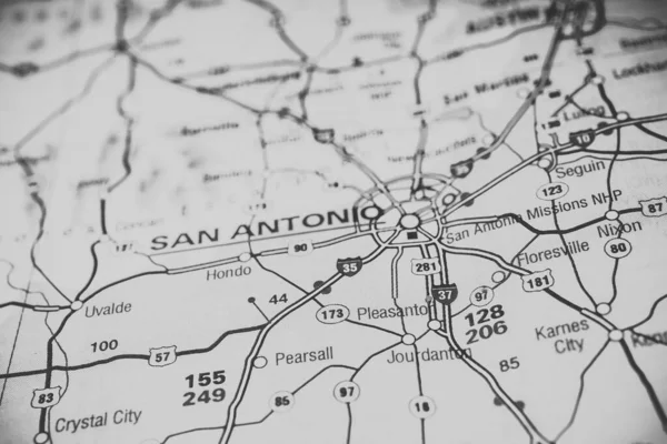 San Antonio Estados Unidos Mapa Fondo Viaje —  Fotos de Stock