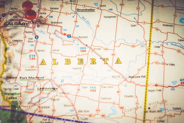 Estado Alberta Mapa — Fotografia de Stock