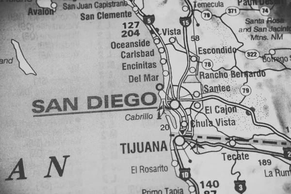 San Diego Estados Unidos Mapa Fondo —  Fotos de Stock