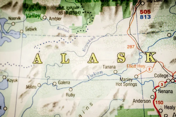 Alaska Estado Mapa Fondo —  Fotos de Stock
