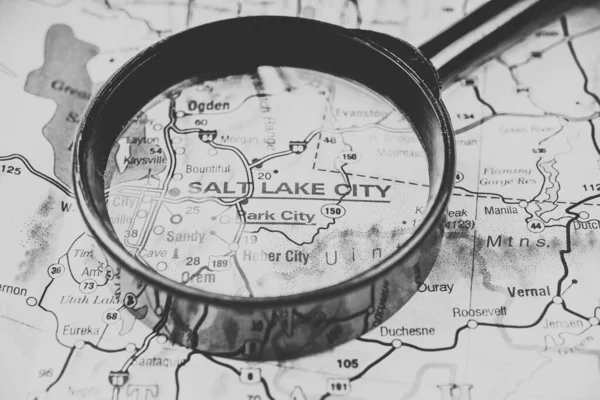 Salt Lake City Sur Carte — Photo