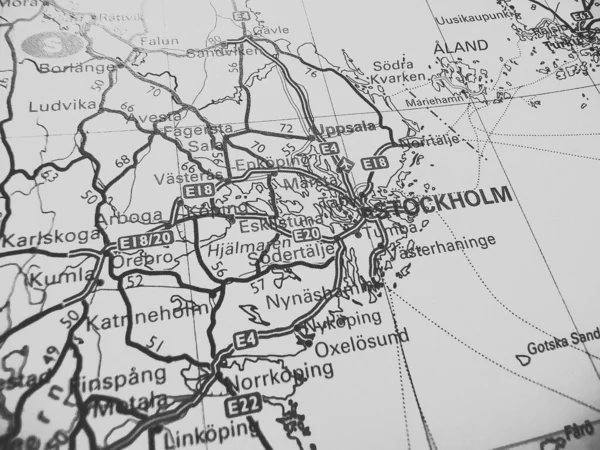 Stockholm Een Routekaart Van Europa — Stockfoto