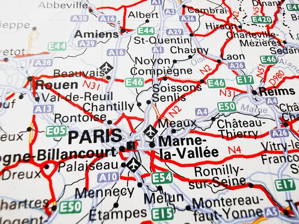 Parijs Een Routekaart Van Europa — Stockfoto