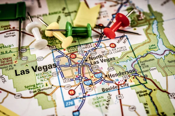 Las Vegas Mappa Usa Sfondo Viaggio — Foto Stock