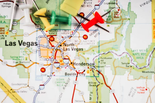 Las Vegas Haritası Usa Arka Planı Seyahat — Stok fotoğraf