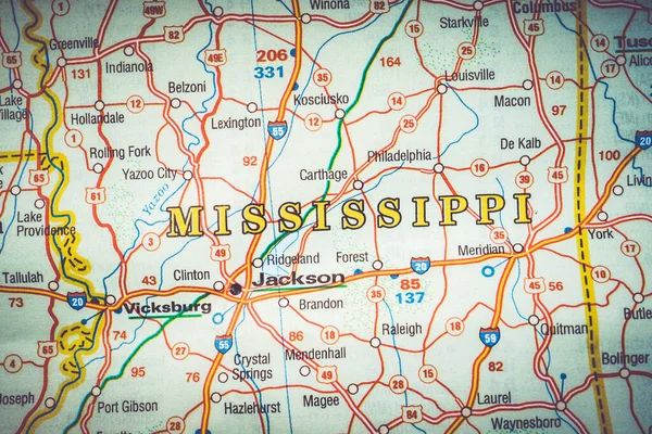 Mississippi Amerikai Egyesült Államok Térkép Háttér — Stock Fotó