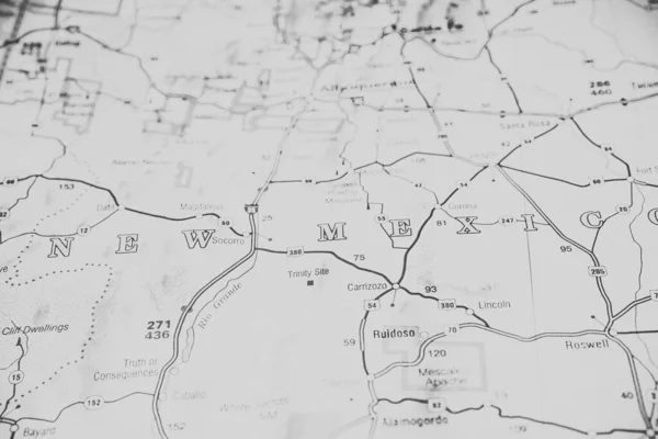 ニューメキシコ州地図背景旅行 — ストック写真