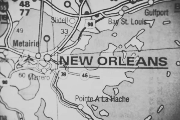 New Orleans Usa Map Background — Stock Photo, Image