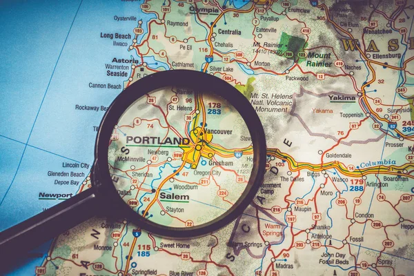 Portland Mapa — Fotografia de Stock