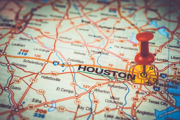 Houston Mapa Fondo Viaje — Foto de Stock
