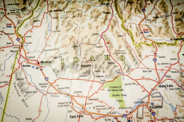 Idaho Estado Mapa — Foto de Stock