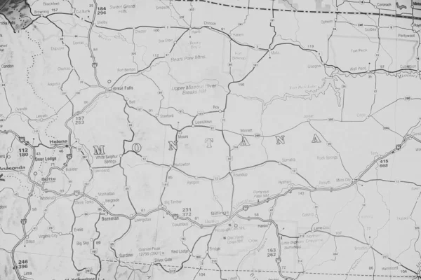 Montana Estado Mapa —  Fotos de Stock