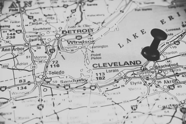 Cleveland Usa Map Background — Stock fotografie