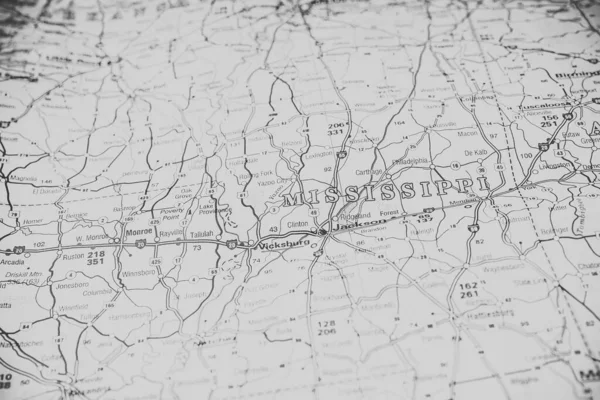 Mississippi Stany Zjednoczone Mapa Tła — Zdjęcie stockowe