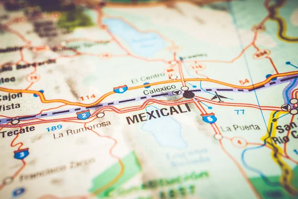 Mexicali Mapa Fondo — Foto de Stock