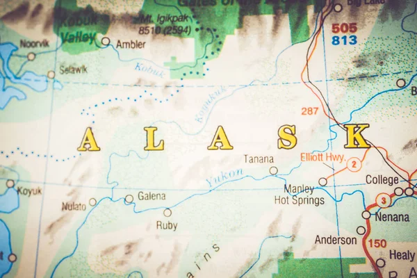 Alaska Staat Usa Kaart Achtergrond — Stockfoto