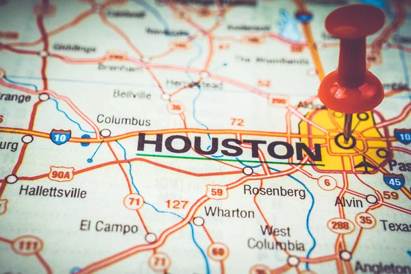 Houston Mapa Fondo Viaje — Foto de Stock