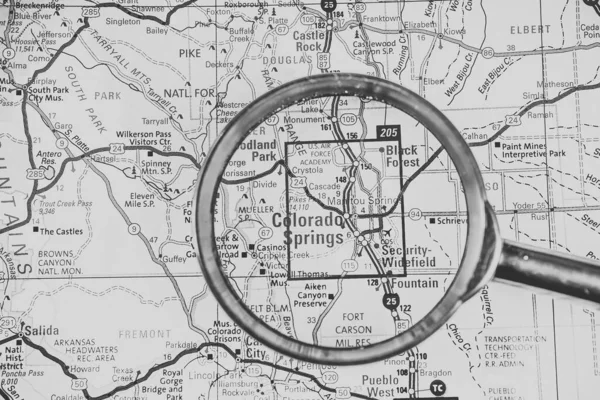 Colorado Springs Usa Carte Arrière Plan Voyage — Photo