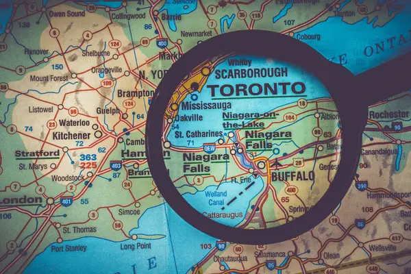 Toronto Canada Carte Arrière Plan — Photo