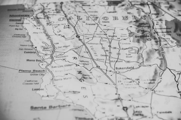 Estado Califórnia Mapa — Fotografia de Stock