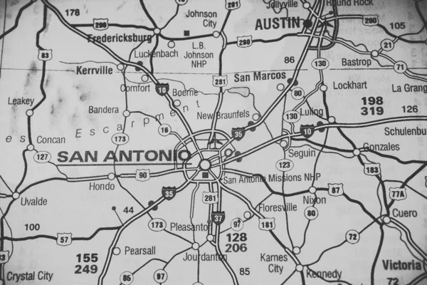 San Antonio Stati Uniti America Mappa Sfondo Del Viaggio — Foto Stock