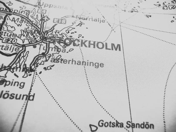 Stockholm Een Routekaart Van Europa — Stockfoto