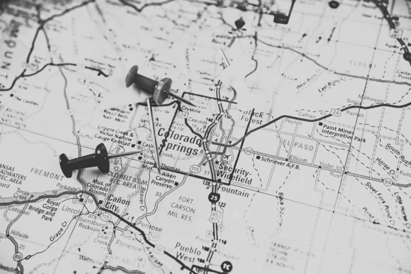 Колорадо Спрінгс Уса Карта Подорожі Тло — стокове фото