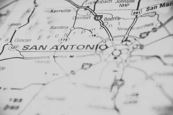 San Antonio Estados Unidos Mapa Fondo Viaje — Foto de Stock