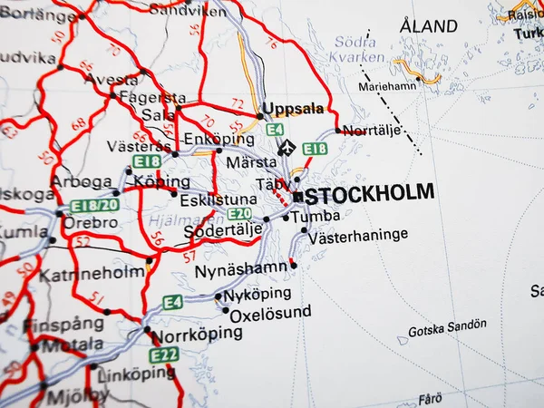 Stockholm Färdplan För Europa — Stockfoto