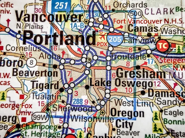 Portland Eua Mapa Fundo — Fotografia de Stock