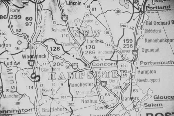 New Hampshire Mapě Usa — Stock fotografie