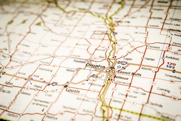 Nebraska State Map — Stock Photo, Image