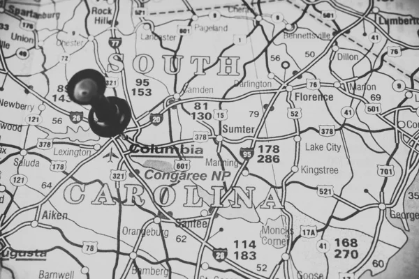 Columbia Térképen Utazási Háttér — Stock Fotó