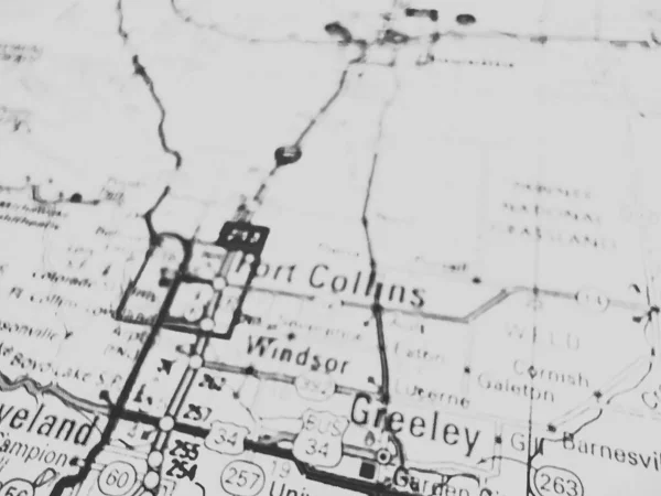 Fort Collins Amerikai Egyesült Államok Térkép Háttér — Stock Fotó