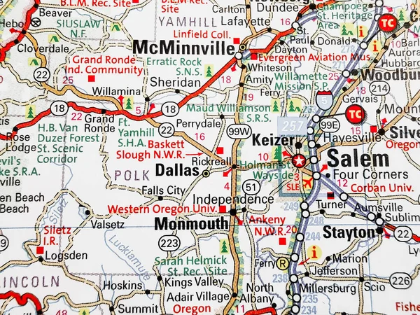 Salem Usa Map — Stock Photo, Image