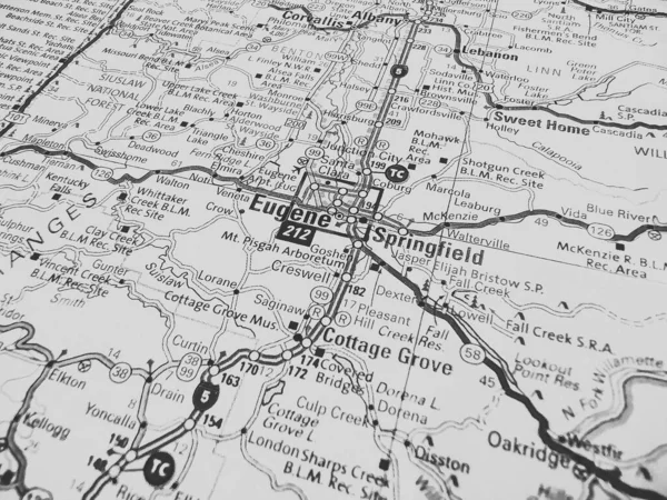 Eugene Usa Map Background — 스톡 사진